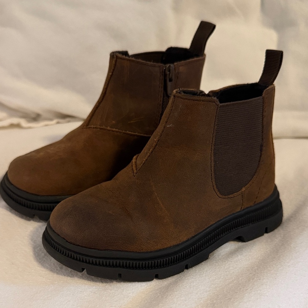 Zara kids Brown Leather Chelsea Boots